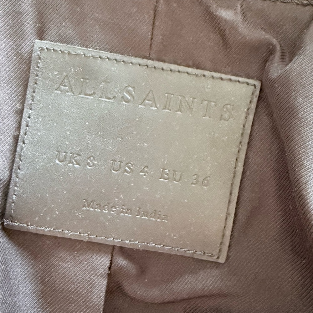 All saints leather jacket US size 4 - Picture 5 of 8
